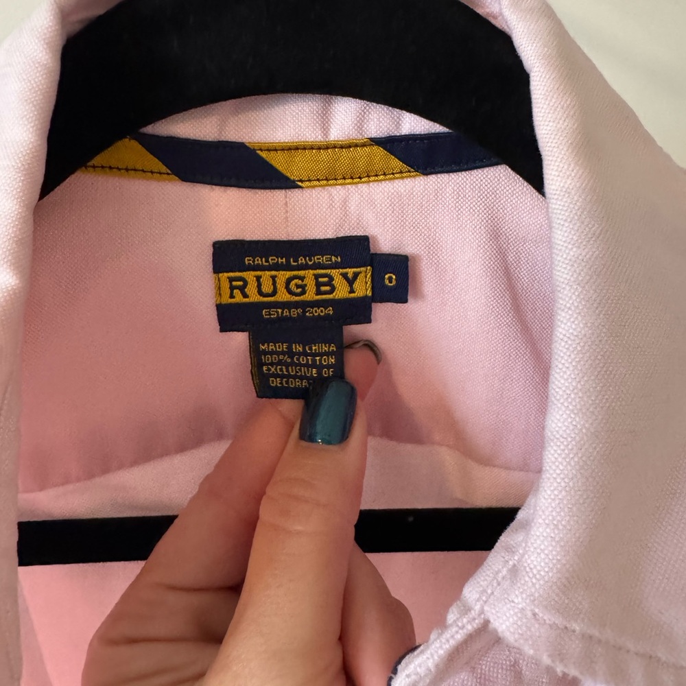 Ralph Lauren Light Pink Rugby Shirt - Picture 2 of 2
